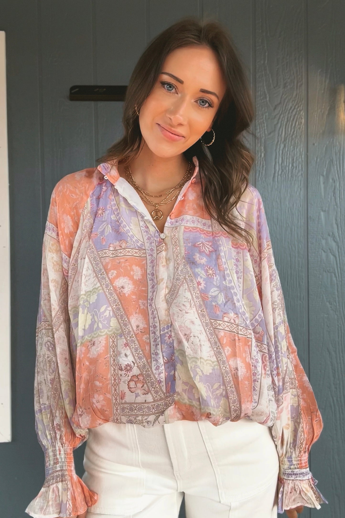 Citrus Patchwork Blouse