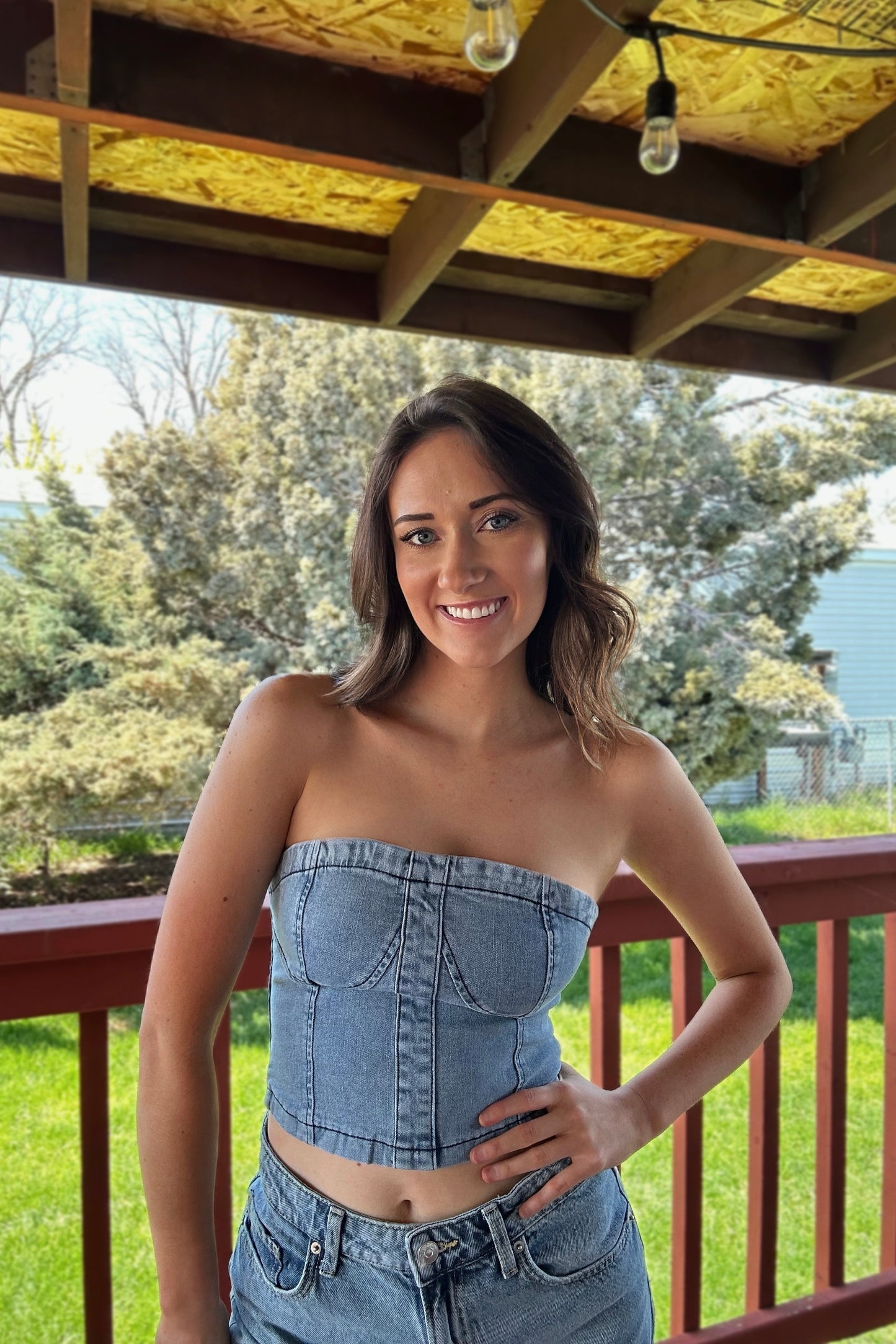 On Edge Denim Top
