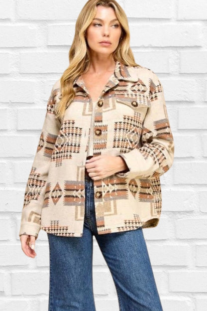 Love Shack Aztec Shacket