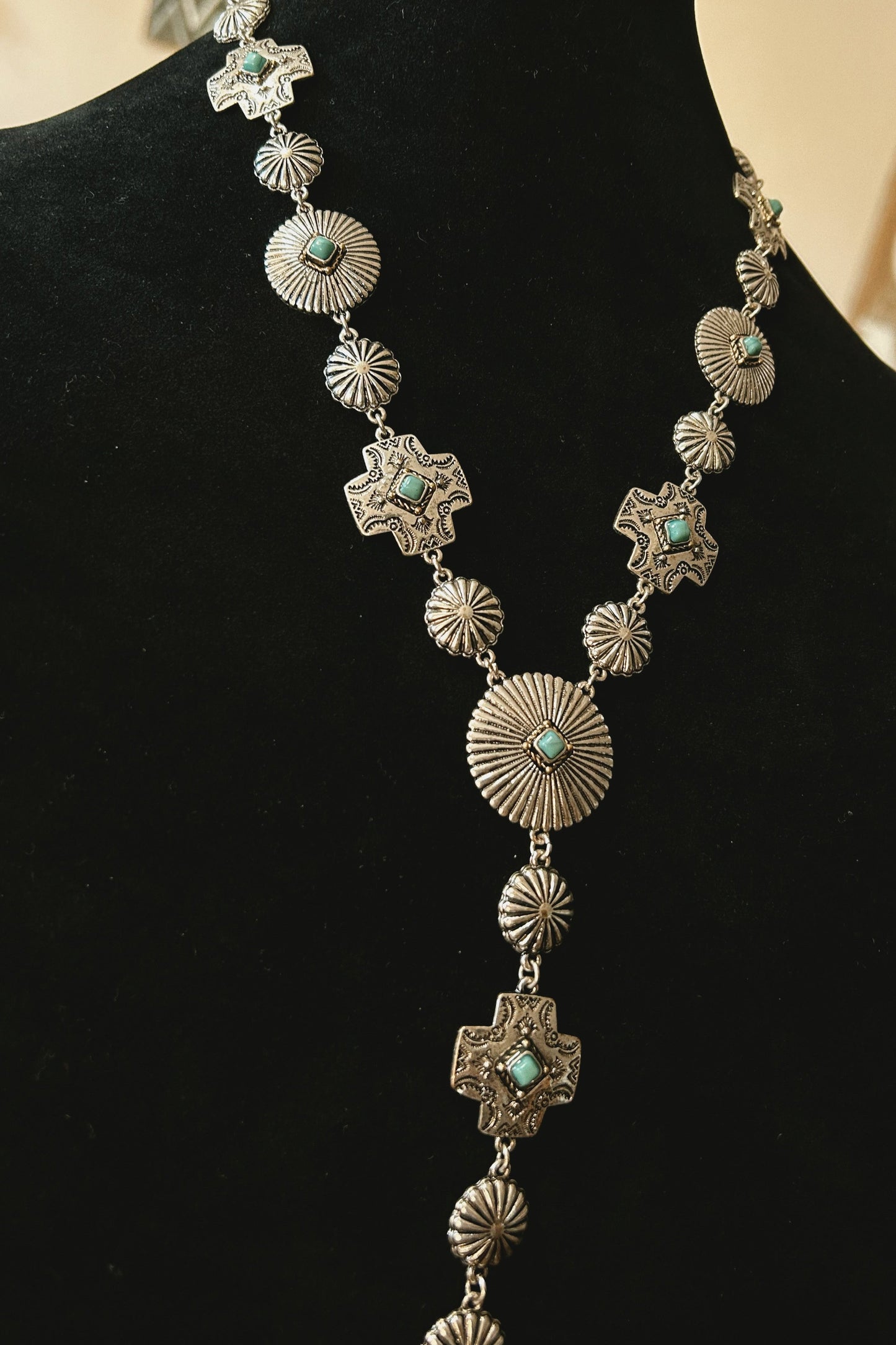 Concho Lariat Necklace