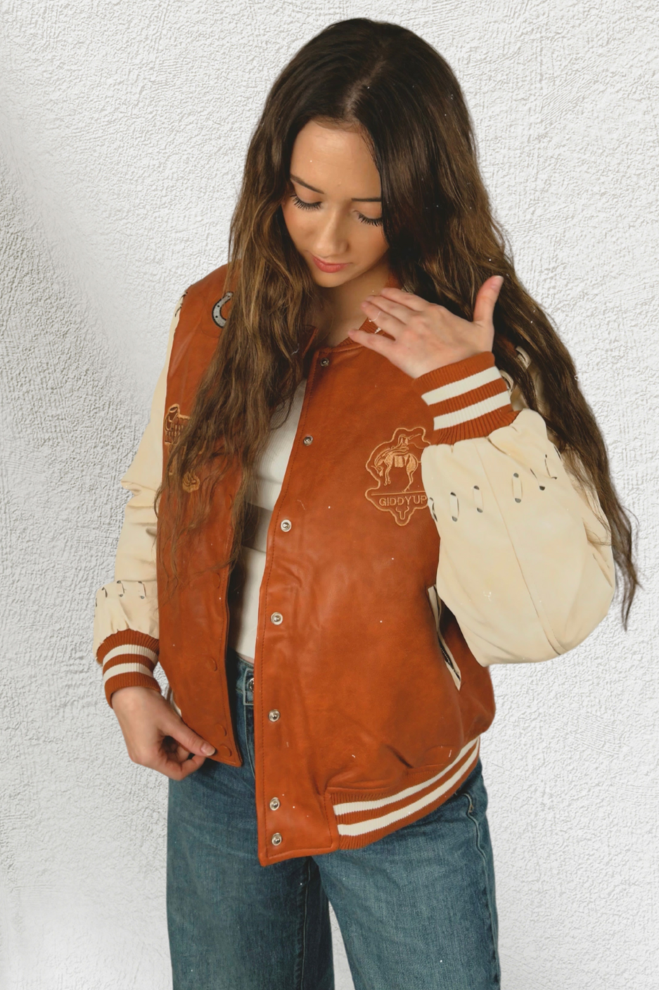 Tecova Embroidered Bomber Jacket