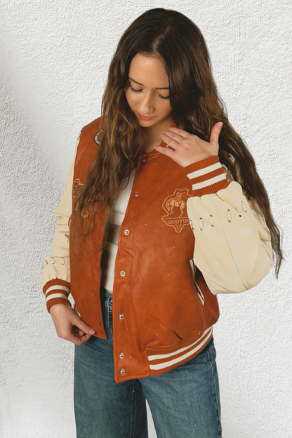 Tecova Embroidered Bomber Jacket