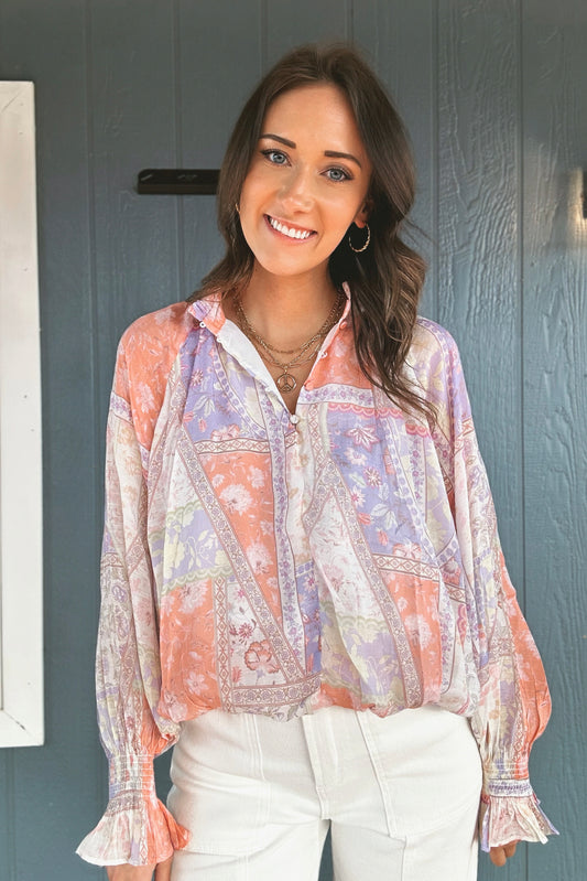 Citrus Patchwork Blouse