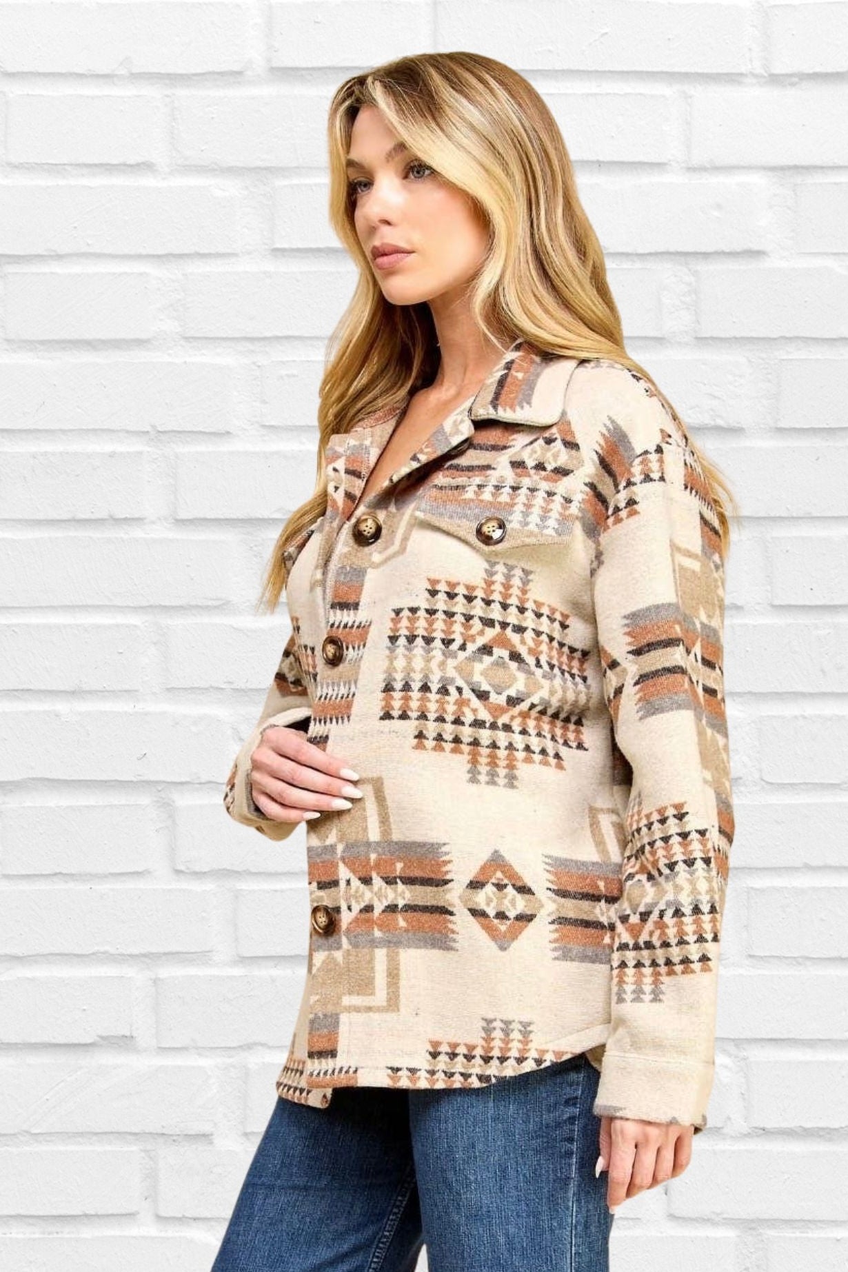 Love Shack Aztec Shacket